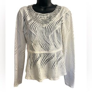 BKE Boutique White Women's Top Sz S